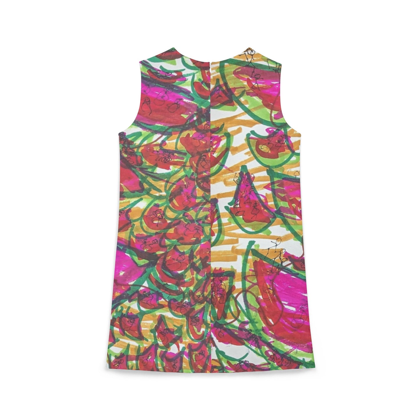 Watermelon A-line Sleeveless Dress (AOP)