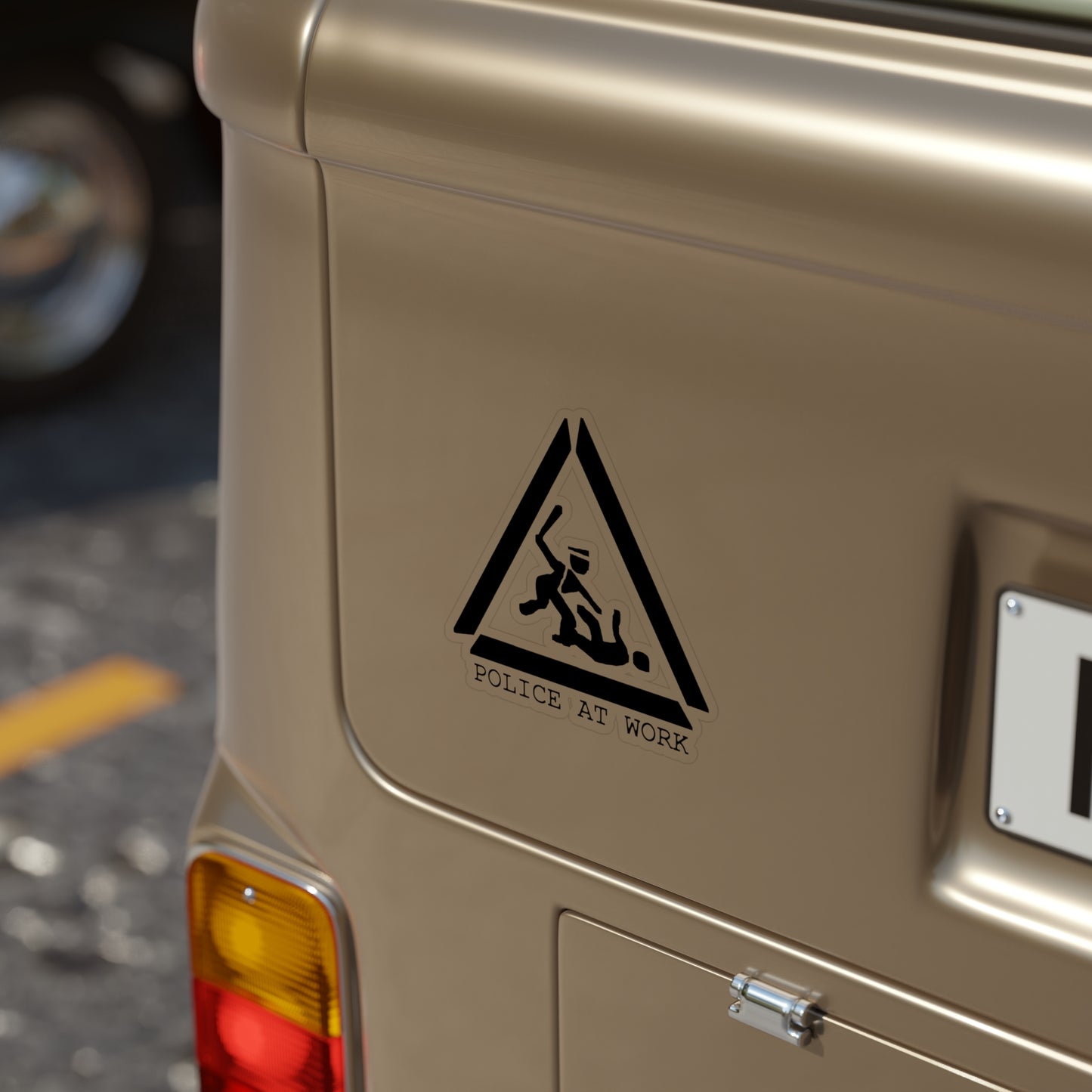 Sticker, Police at Work Warning Die-Cut 1pc - Outdoor Security Decal